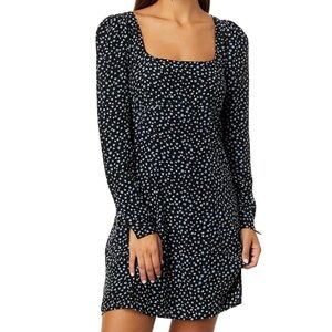 Madewell Seamed Long-Sleeve Mini Dress in Ditsy Floral Size XS (00)